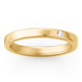 thumbnail image 3 of Bague Empilable avec Pierre de Naissance Gravée - Zircon Cubique / Topaze Blanche (Avril), 3 of 7