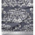 thumbnail image 1 of Soimoi Moss Tissu Georgette Feuilles & Floral Imprimé au Mètre 42 Pouces de Large, 1 of 3