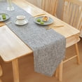 thumbnail image 1 of JASKFLY Long Table Sheer Runner for Weddings & Parties Solid Color Linen Table Runner 30x210cm(120 -150cm Tables)Grey, 1 of 9
