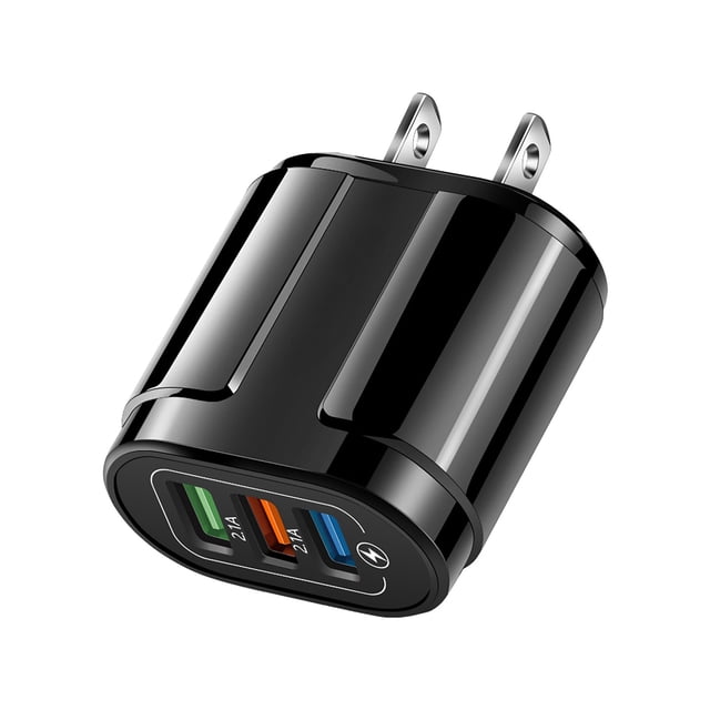 3-port USB Charging Head Macaron Color Matching Charging Head Portable USB Charging Head