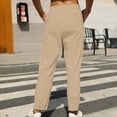 thumbnail image 4 of VEKDONE Womens Linen Long Pants Khaki XXL, 4 of 7