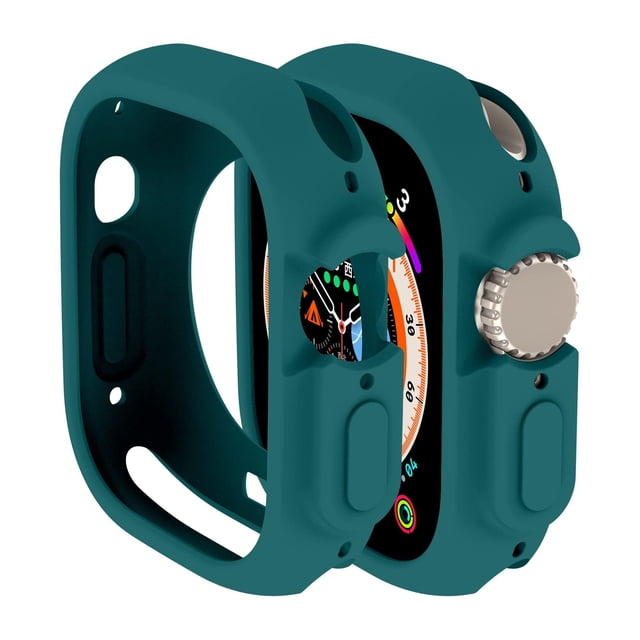 LEIXIUER(1Pack/3Pack) Compatible with Apple Watch Ultra case 49mm All-Round Shockproof TPU Silicone Protective Cover Bumper Shock-Absorbing Scratch-Resistant Protective case for Apple Watch Ultra 49mm