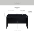 thumbnail image 2 of Better Homes & Gardens Juliet Curved Desk with Storage, Rich Black Finish, 2 of 13