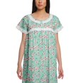 thumbnail image 3 of Moomaya Short Sleeve Nightdress For Ladies Printed Button Placket Nightwear, 3 of 4
