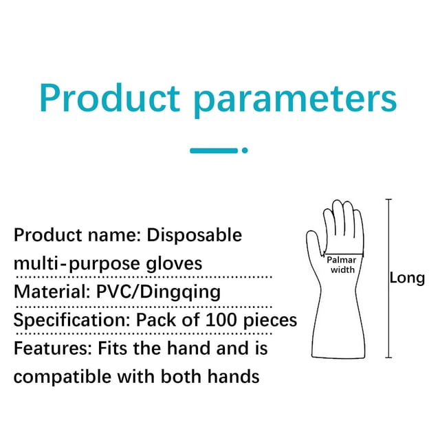 Nitrile Gloves Small 100Pc Nitrile Dishwashing Gloves Household Food Grade Labor Protection Thickened Disposable Nitrile Gloves Rubber Gloves Disposable