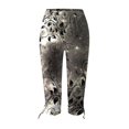 thumbnail image 4 of Pantalon Cargo pour Femmes à Coupe Décontractée par Generic TG, Capris Décontractés Noirs Unis, à Cordon, Raccourcis, Légers, 1 Unité, 4 of 5