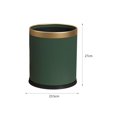 thumbnail image 3 of Open Top Trash Can Trash Bucket Garbage Can for Guestroom Restroom Bathroom Deep Green, 3 of 9