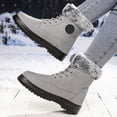 thumbnail image 3 of Mepaouo Bottes d'Hiver pour Femmes à la Cheville, Imperméables, à Lacets, Bottillons de Randonnée Antidérapants, Chaussures de Marche d'Extérieur, 3 of 7