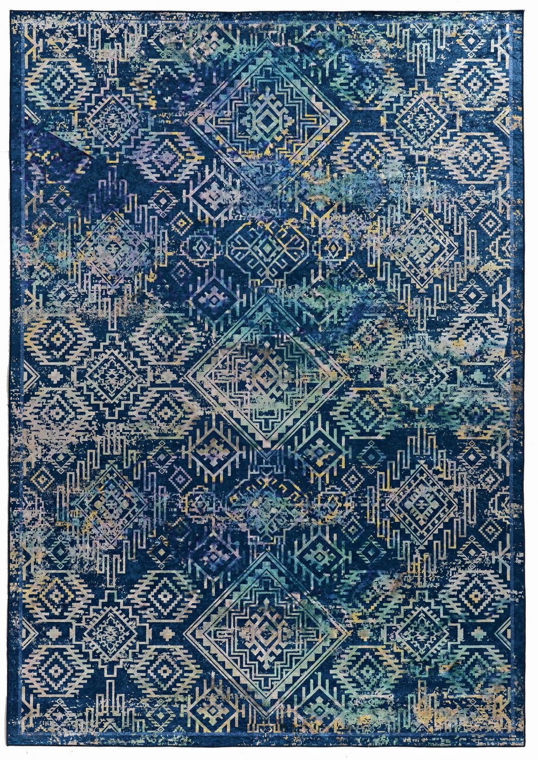 Tapis d'appoint Emerald Farlin noir & ivoire de 3 pi 3 po x 5 pi