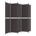 thumbnail image 2 of vidaXL 5-Panel Room Divider Brown 250x200 cm Fabric, 2 of 5