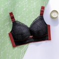 thumbnail image 2 of B91xZ Fashion Lace Unlined Underwire Bra Fashion Plus Size Back-Closure Underwire Bra,Black 34B, 2 of 5