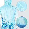 thumbnail image 3 of Mens Long Sleeve Shirt Polyester Hoodie Rash Guard for Men Running Hiking Blue XL, 3 of 7