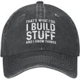thumbnail image 1 of That's What I Do I Build Stuff and I Know Things Hat for Men Baseball Hats with Design Caps, 1 of 8