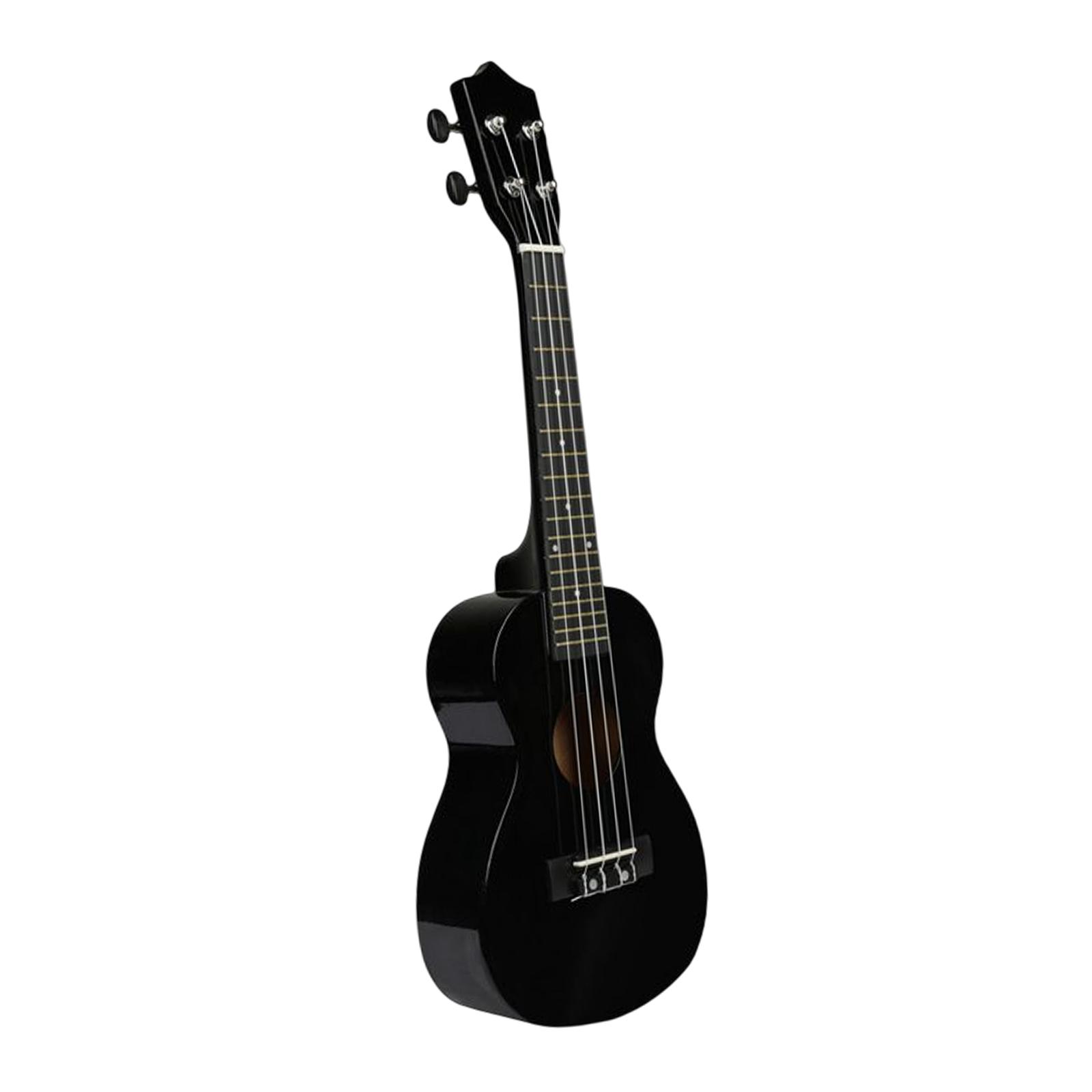 HILABEE 23 Inch Ukulele Guitar Toy 4 Strings Portable Musical Instrument for Adults Boys Black