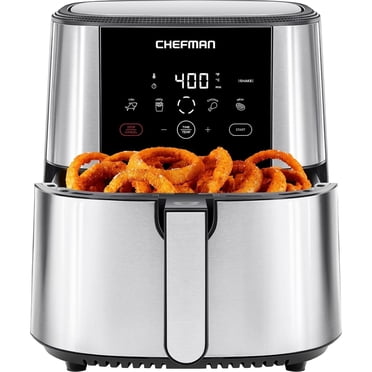 Chefman Turbofry Touch TG 8 Qt. Friteuse à Air Chaud avec Commandes Numériques - Acier Inoxydable