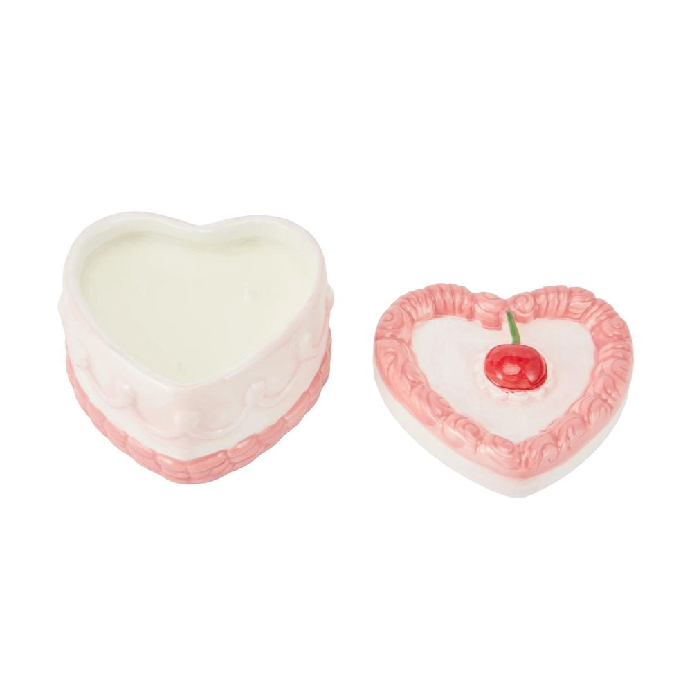 Bougie fantaisie en forme de gâteau de cœur Anko
