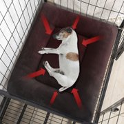 Dog Bed, Orthopedic Crate Foam Dog Bed,Machine Washable, Available On Both Sides,Waterproof Dog Mattress Nonskid Bottom, Comfy Anxiety Pet Bed Mat