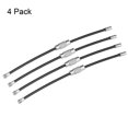 thumbnail image 2 of Unique Bargains 90mm Length PVC Coated Stainless Steel Keyring Loop Cable Black 4 Count, 2 of 6