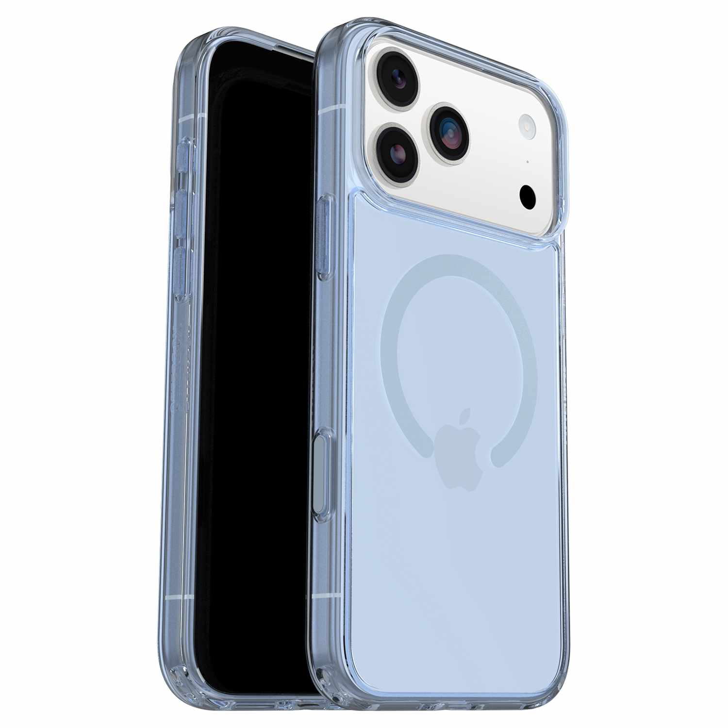 OtterBox Symmetry Clear MagSafe Case w/Camera Control Silver Glade (Blue) for iPhone 17 Pro