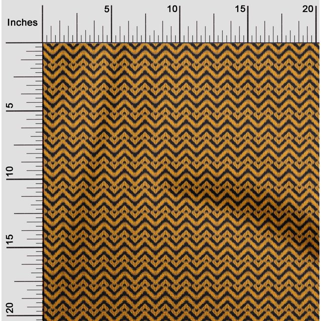oneOone Cotton Poplin Fabric Chevron Ikat Printed Craft Fabric BTY 42 Inch Wide