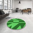 thumbnail image 4 of Ahgly Company Machine Washable Indoor Rectangle Transitional Green Area Rugs, 5' x 8', 4 of 7