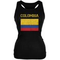 thumbnail image 1 of World Cup Distressed Flag Colombia Black Juniors Soft Tank Top, 1 of 1