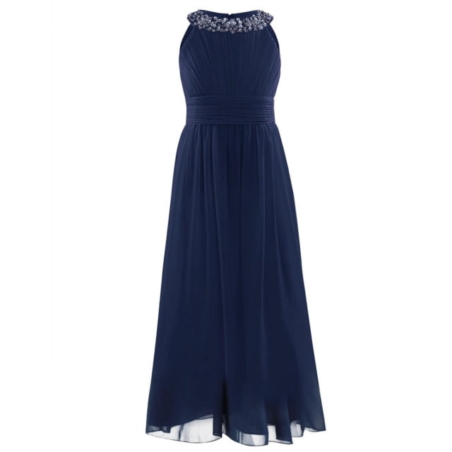 AAMILIFE Robe Fille Brodée Fleur Formelle Fête Robe de Bal Bal Princesse Demoiselle d'Honneur Robe de Mariage