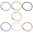 thumbnail image 1 of Amdohai 10Pcs Colorful Stainless Steel Wire Keychain Rope Key Chain Aircraft Gear Cable Ring Keyring for Outdoor Hiking, 1 of 8