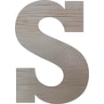 thumbnail image 1 of Wooden Block Letters, Unfinished 4'' Rockwell S, Craft, 1 of 1