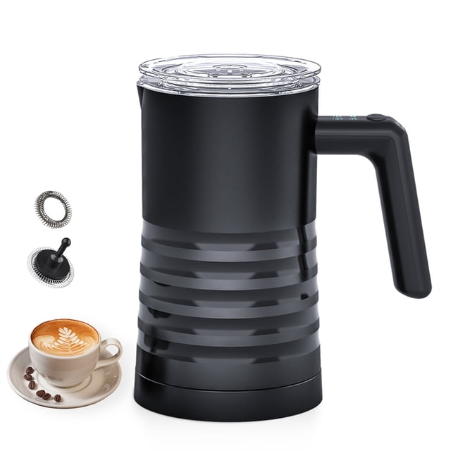 Riwcyla Electric Milk Frother and Steamer 4 in 1 Automatic Milk Warmer 400W Non,Stick Interior 580ml Hot/Cold Stainless Steel Milk Foam Maker for Coffee/Hot Chocolate Milk/Latte/Cappuccinos