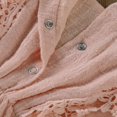 thumbnail image 2 of Baby Lace Little Flying Sleeve One-Piece Romper + Headscarf Female Baby Linen Back Button Lace Edge Romper  Two-Piece Set, 2 of 15