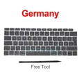thumbnail image 1 of New A1932 Key Keycaps Keys Cap butterfly Keyboards Repair For Macbook Air Retina 13inch 2018 2019 Year Germany, 1 of 6