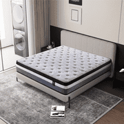 LivinVeluris 10 inch Queen Hybrid Mattress in a Box - Gel-Infused Memory Foam for Cool Sleep & Pressure Relief - CertiPUR-US Certified