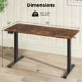 thumbnail image 3 of Costway 55" x 24" Electric Standing Desk with 3 Memory Height Settings 2 Hanging Hooks Brown, 3 of 10