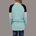 thumbnail image 4 of Posijego Girls Striped Long Sleeve Shirts Kids Round Neck Color Block Tunic Tops Spring T-Shirts Size 4-14 Years, 4 of 6
