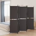 thumbnail image 1 of vidaXL 5-Panel Room Divider Brown 250x200 cm Fabric, 1 of 5