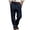 Navy, variant on Cameland Men's Casual Loose Straight Trousers Solid With Double Pleated Front Pockets Pants Relaxed Fit Business Pants
