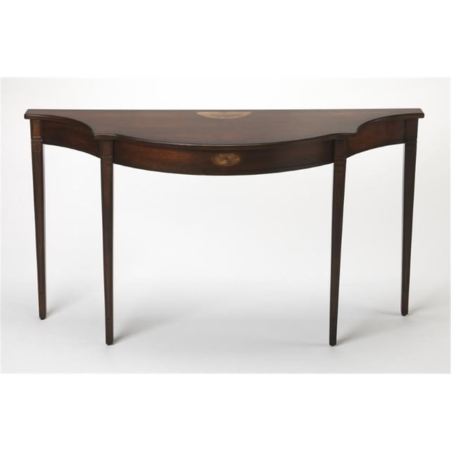 Butler Chester 54"W Demilune Wood Traditional Console Table - Cherry