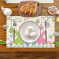 thumbnail image 4 of TIMIFIS Easter Placemats, Beautiful Happy Easter Placemats Spring Easter Place Mats Vintage Dining Table Decorations Bunny Chick Easter Holiday Table Mats for Kitchen Dining Decoration Home Decor, 4 of 6