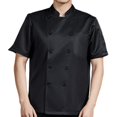 thumbnail image 3 of TISHITA Veste de Chef Respirante Veste de Chef Exécutif pour Service Alimentaire Restaurant Hôtel Noir TG, 3 of 8
