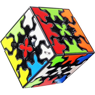 Cube à Engrenages 3x3 Cube de Vitesse Noir avec Carreaux Engrenages Sans Autocollants Cube Magique 3x3 Casse-Tête 3D Casse-Tête 3D Torsadé Casse-Têtes Casse-Têtes Jouets