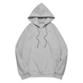 thumbnail image 5 of IMENGL Oversized Winter cotton hooded pullover sweatshirt, Gray 4XL, Size M-5XL, 5 of 5
