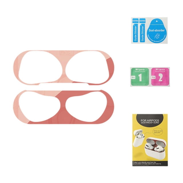 Metal Dust Guard Sticker Decal Skin Protector For Apple 4 AirPods Z4F6