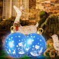 thumbnail image 2 of 60cm Inflatable Christmas Ball with Light Glow Giant Atmosphere Ball Home Garden, 2 of 8