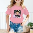 thumbnail image 2 of MEZZALL T-Shirts Graphiques Mignons pour Filles Enfants, Col Rond, Manches Courtes, T-Shirt d'Été Décontracté, T-Shirt Polyvalent pour Bébé Tout-Petit, Tenue Quotidienne, 2 of 5