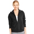 thumbnail image 1 of Hanes Womens ComfortSoft EcoSmart Full-Zip Hoodie Sweatshirt, 2XL, Ebony, 1 of 4