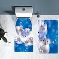 thumbnail image 4 of Leutsin Christmas Bathroom Rugs and Mats Set 3 Piece, Red Christmas Snowman Bathroom Rugs Non Slip, Red Winter Absorbent Memory Foam Bath Mat Machine Washable Bathroom Floor Mats, 4 of 9