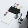 thumbnail image 2 of USB C USB 3.0 Lecteur de Cartes Multiple 6 en 1 Smart/MS/M2/TF/SIM/SD Lecteur de Cartes Image Emory Stick Pro Duo Adaptateur, 2 of 8