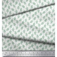 thumbnail image 2 of Soimoi Green Rayon Fabric Pecan Leaves Decor Fabric Printed Yard 42 Inch Wide, 2 of 3
