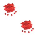 thumbnail image 2 of Langgg Paper Scraps Mini Heart Shape Wedding Accessory Plastic Material Confetti Tabletop Ornament for Valentine's Day Red15mm 2Set, 2 of 6